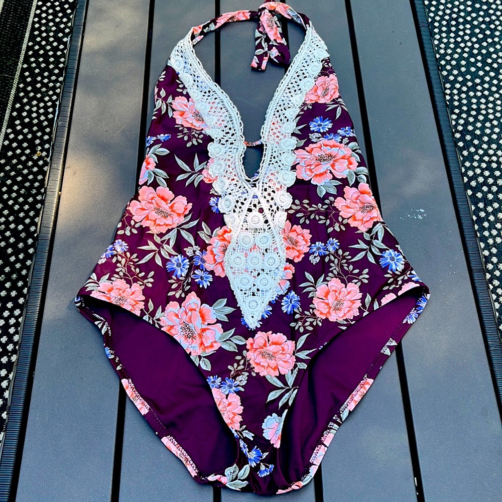 Floral One Piece Bathing Suit